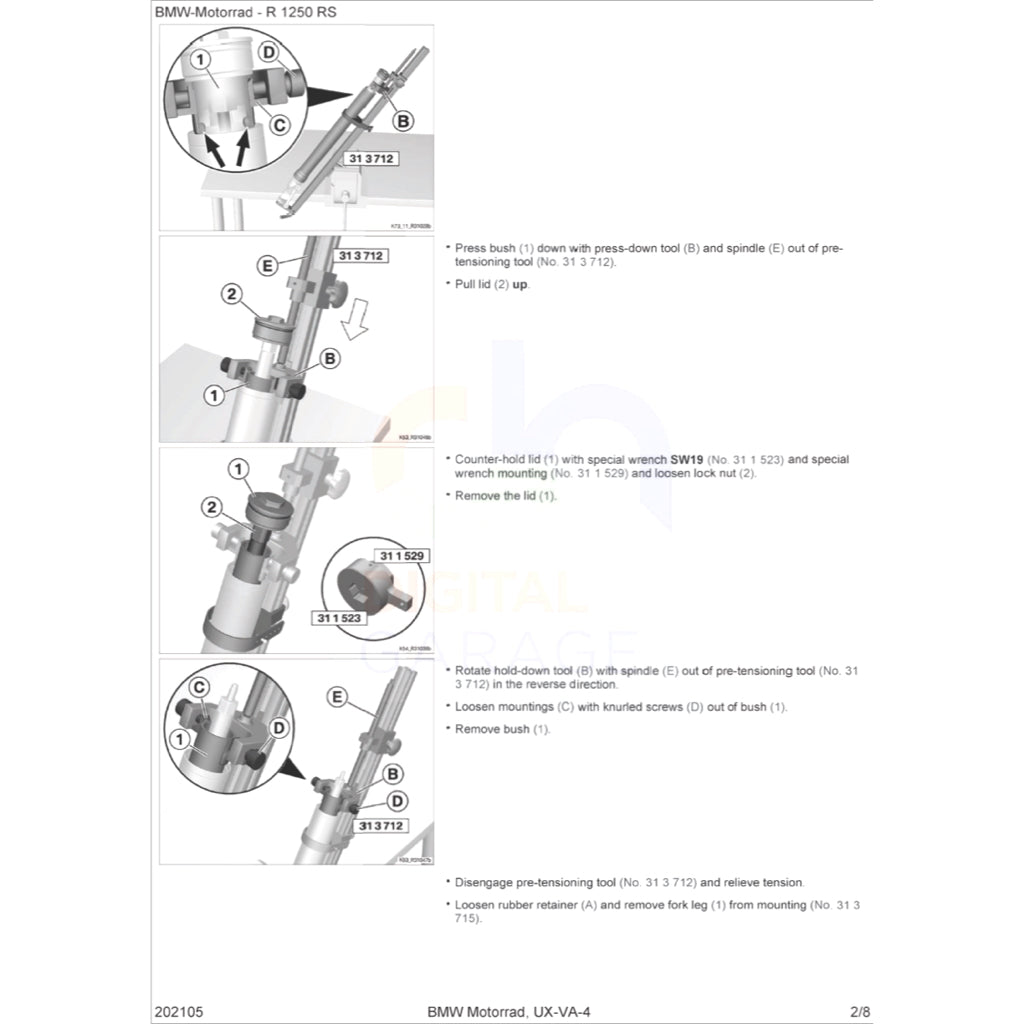 BMW R1250RS R1250 RS K54 2018+ Full Manual Set – Repair & Maintenance Manual and RIDER'S MANUAL