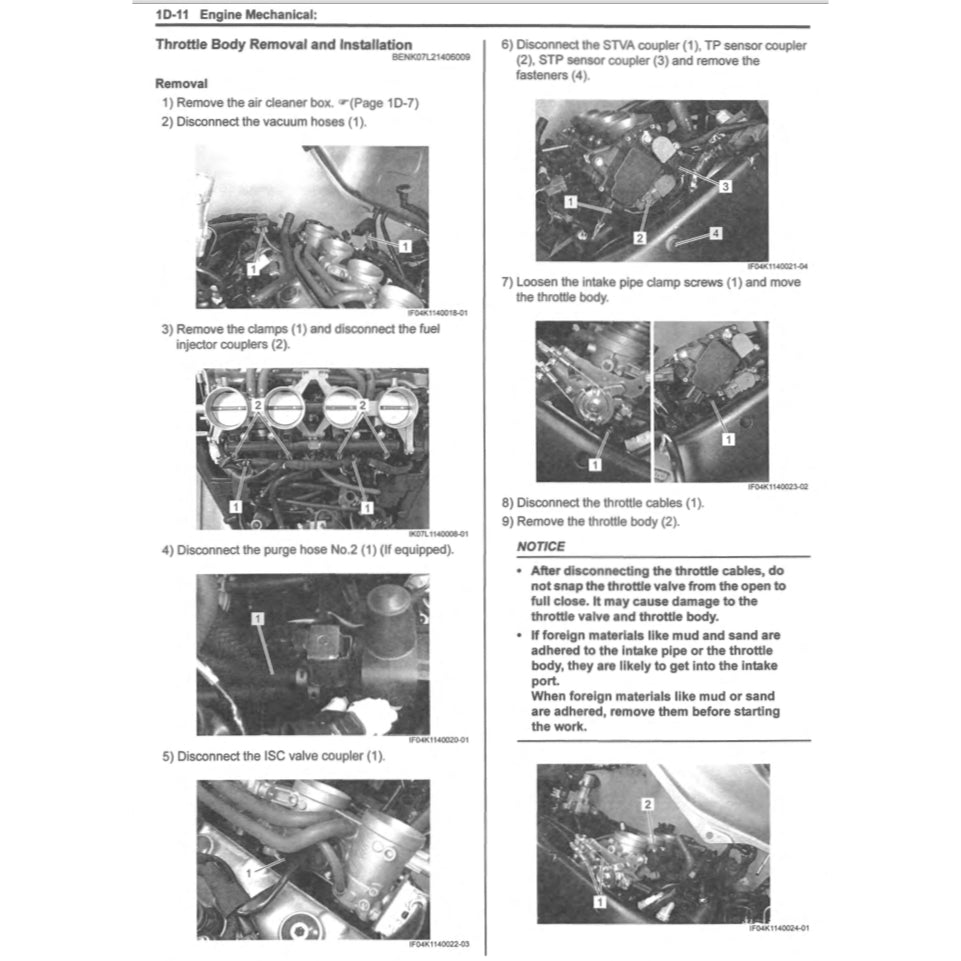 SUZUKI GSX-S1000S KATANA 2019-2023 Full Manual Set – Repair & Maintenance Manual and User Handbook