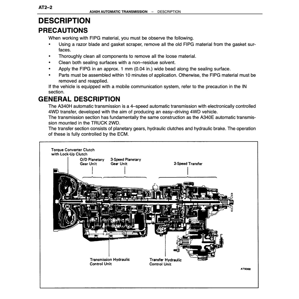 TOYOTA 4RUNNER N120/N130 1990-1995 Full Manual Set – Repair & Maintenance Manual