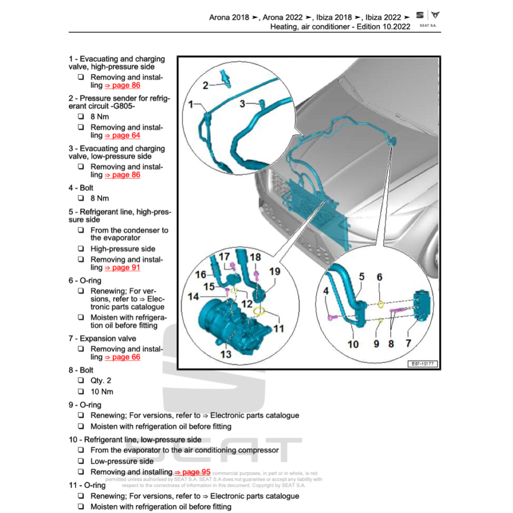 SEAT ATECA KH7 2016+ Full Manual Set – Repair & Maintenance Manual