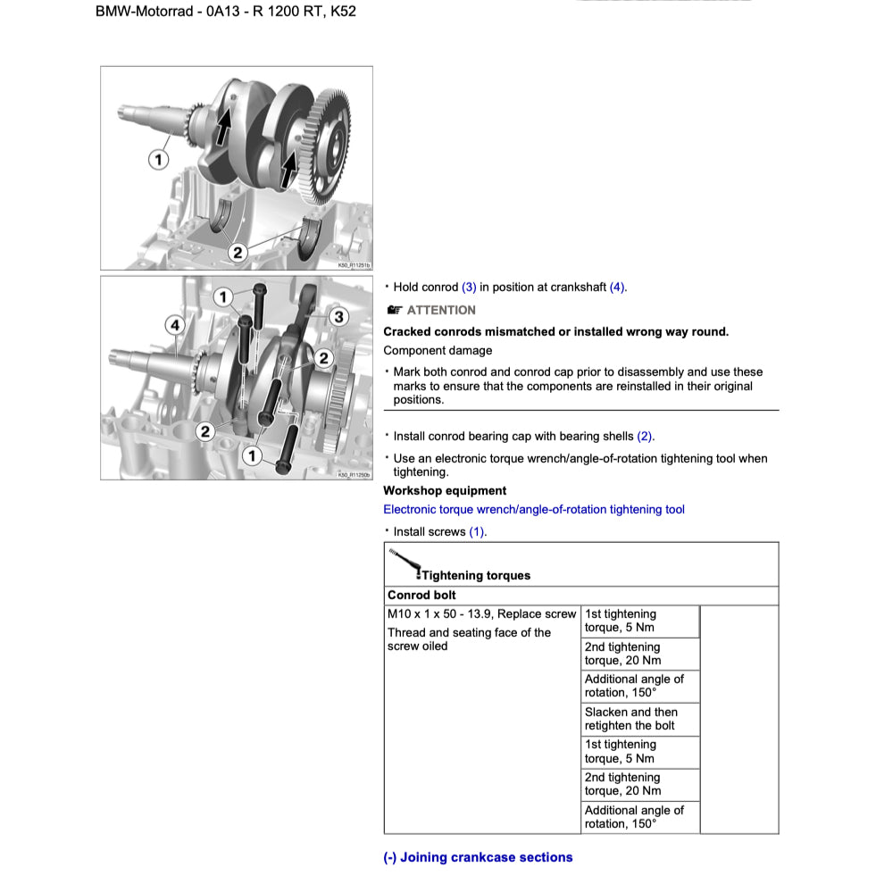 BMW R1200 RT 2014-2018 Full Manual Set – Repair & Maintenance Manual and RIDER'S MANUAL