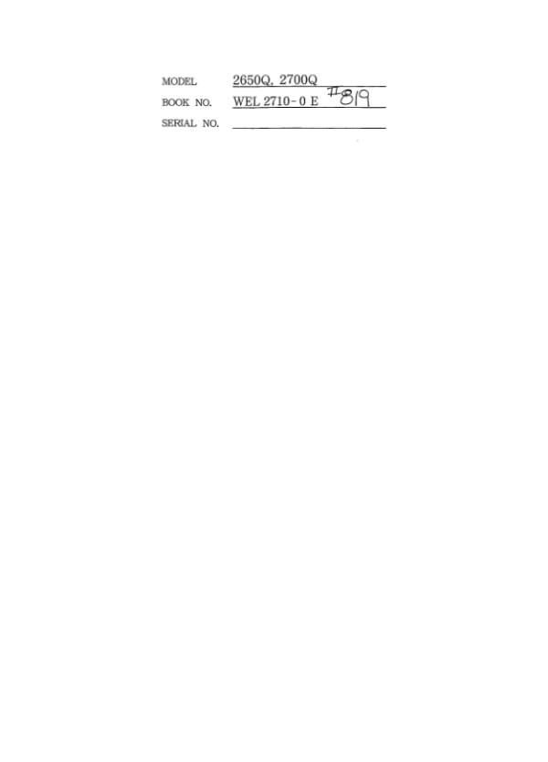 Linkbelt 2650Q, 2650Q2, 2700Q, 2700Q2 Quantum Excavator Service Repair Manual Workshop Guide