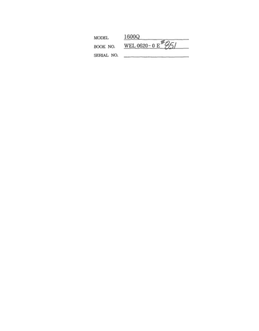 Linkbelt 1600Q Quantum Excavator Service Repair Manual Workshop Guide