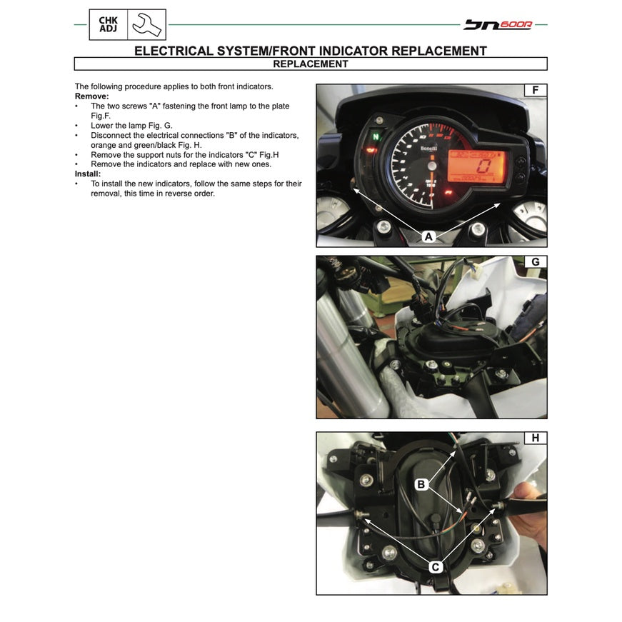 BENELLI BN600 R 2014-2018 Full Manual Set – Repair & Maintenance Manual and Spare Parts Catalog and User Handbook