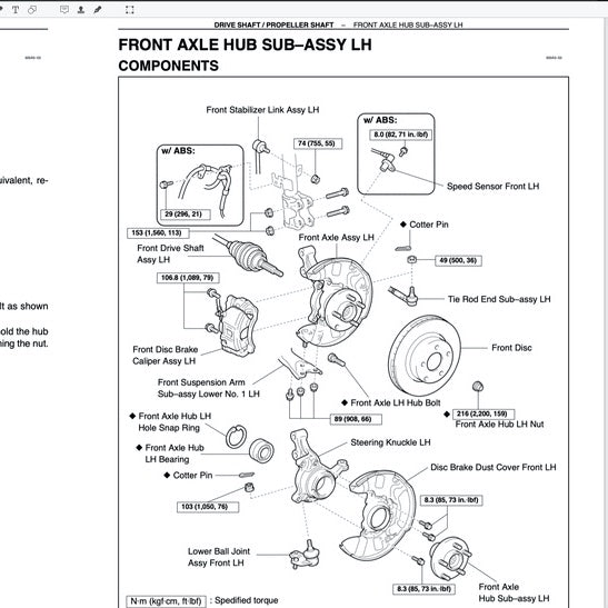 TOYOTA COROLLA ALTIS E120/130 2002-2008 Full Manual Set – Repair & Maintenance Manual