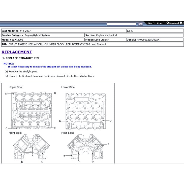 TOYOTA LAND CRUISER J200 2008-2021 Full Manual Set – Repair & Maintenance Manual