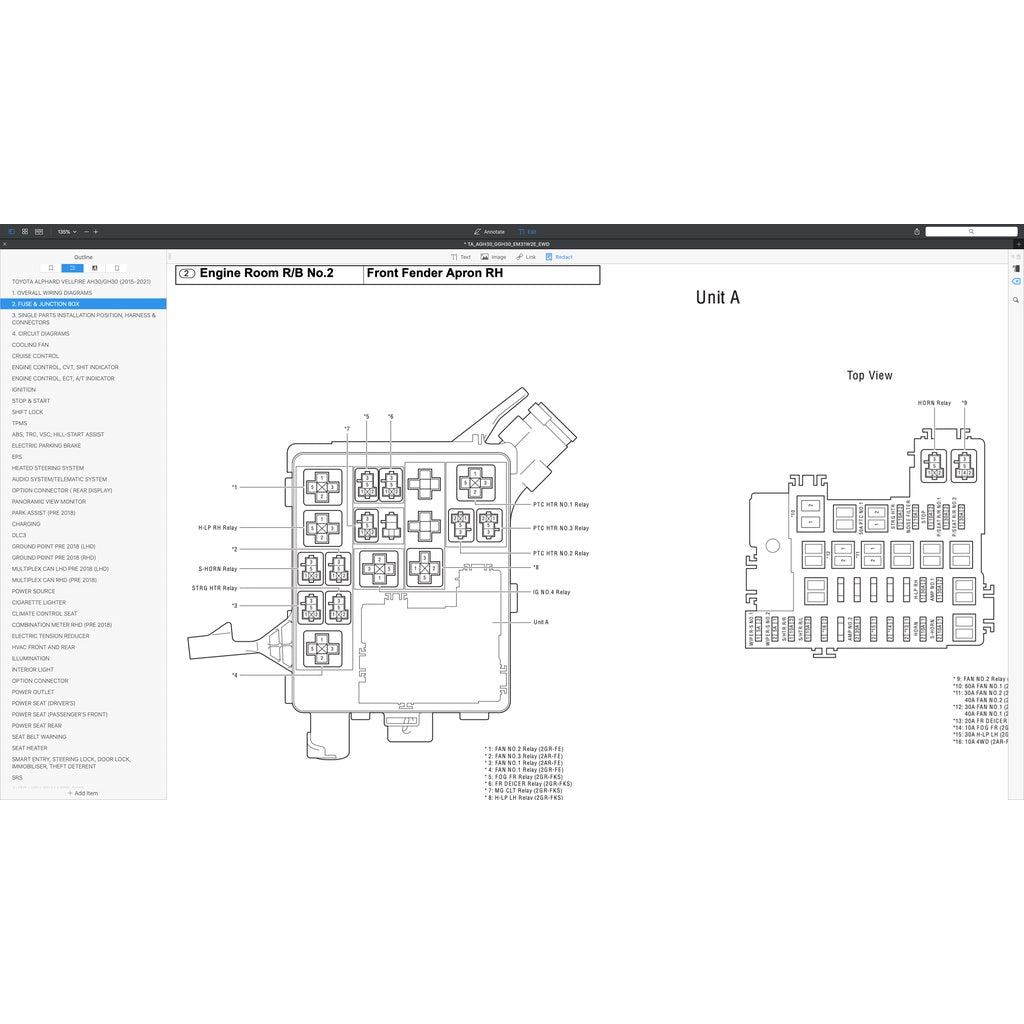 TOYOTA ALPHARD / VELLFIRE AGH30 / GGH30 2015-2021 Full Manual Set – WIRING DIAGRAMS