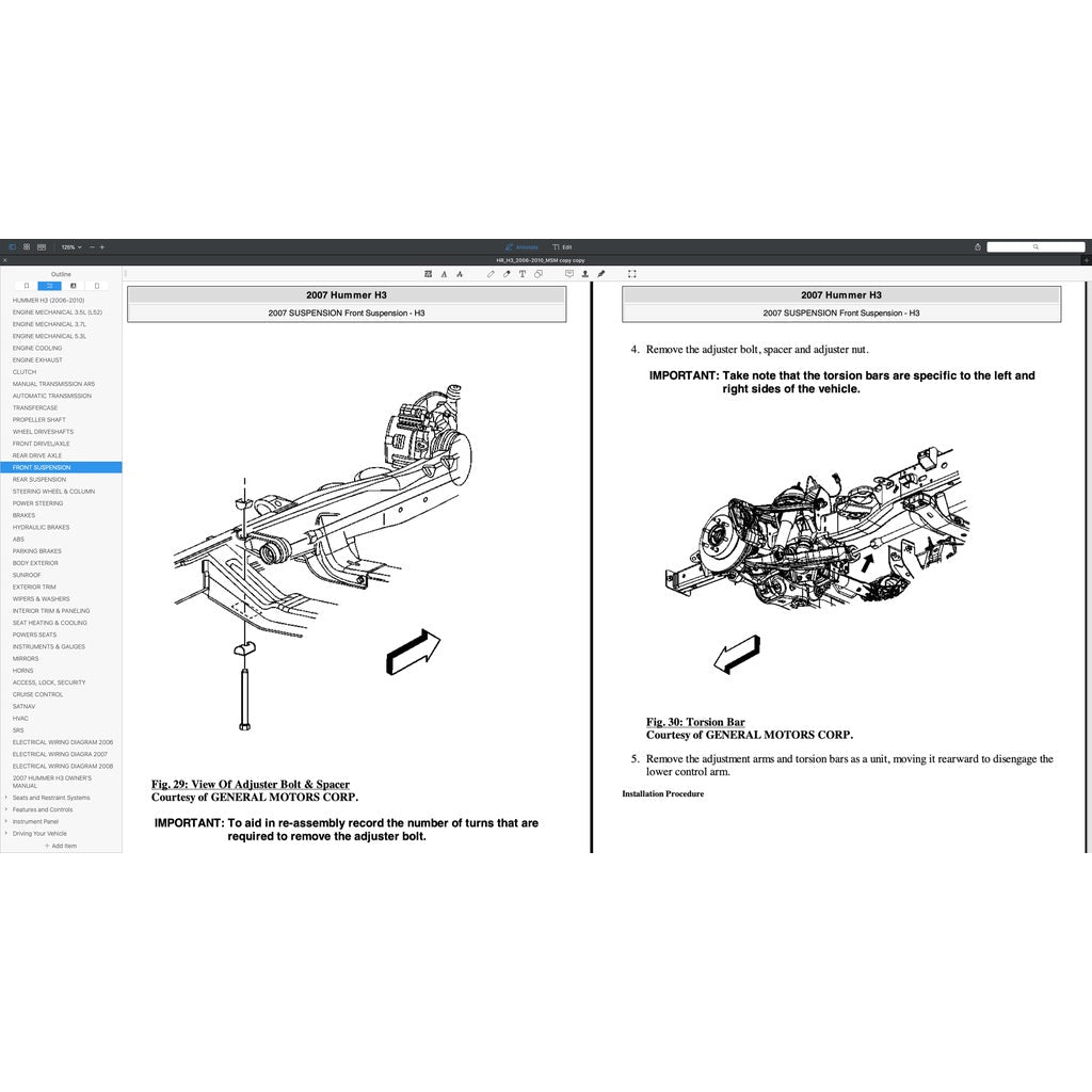 HUMMER H3 2006-2010 Full Manual Set – Repair & Maintenance Manual