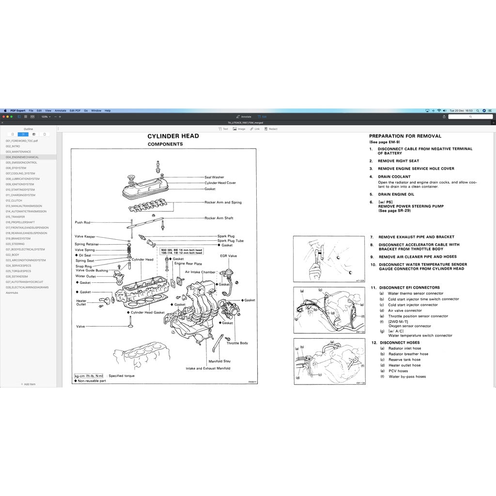 TOYOTA TOWNACE R20/30 1982-1991 Full Manual Set – Repair & Maintenance Manual