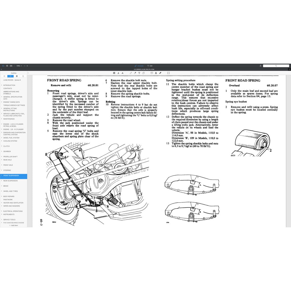 LAND ROVER SERIES III 88/109 1971-1985 Full Manual Set – Repair & Maintenance Manual and Spare Parts Catalog