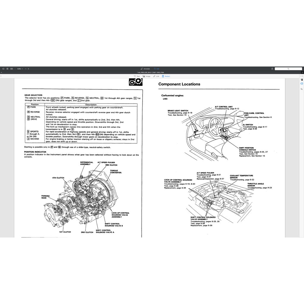 HONDA PRELUDE BA3-BA7 1987-1992 Full Manual Set – Repair & Maintenance Manual