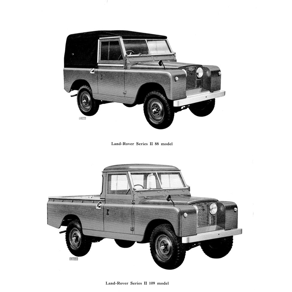 LAND ROVER SERIES II & IIA 88/109 1958-1971 Full Manual Set – Repair & Maintenance Manual