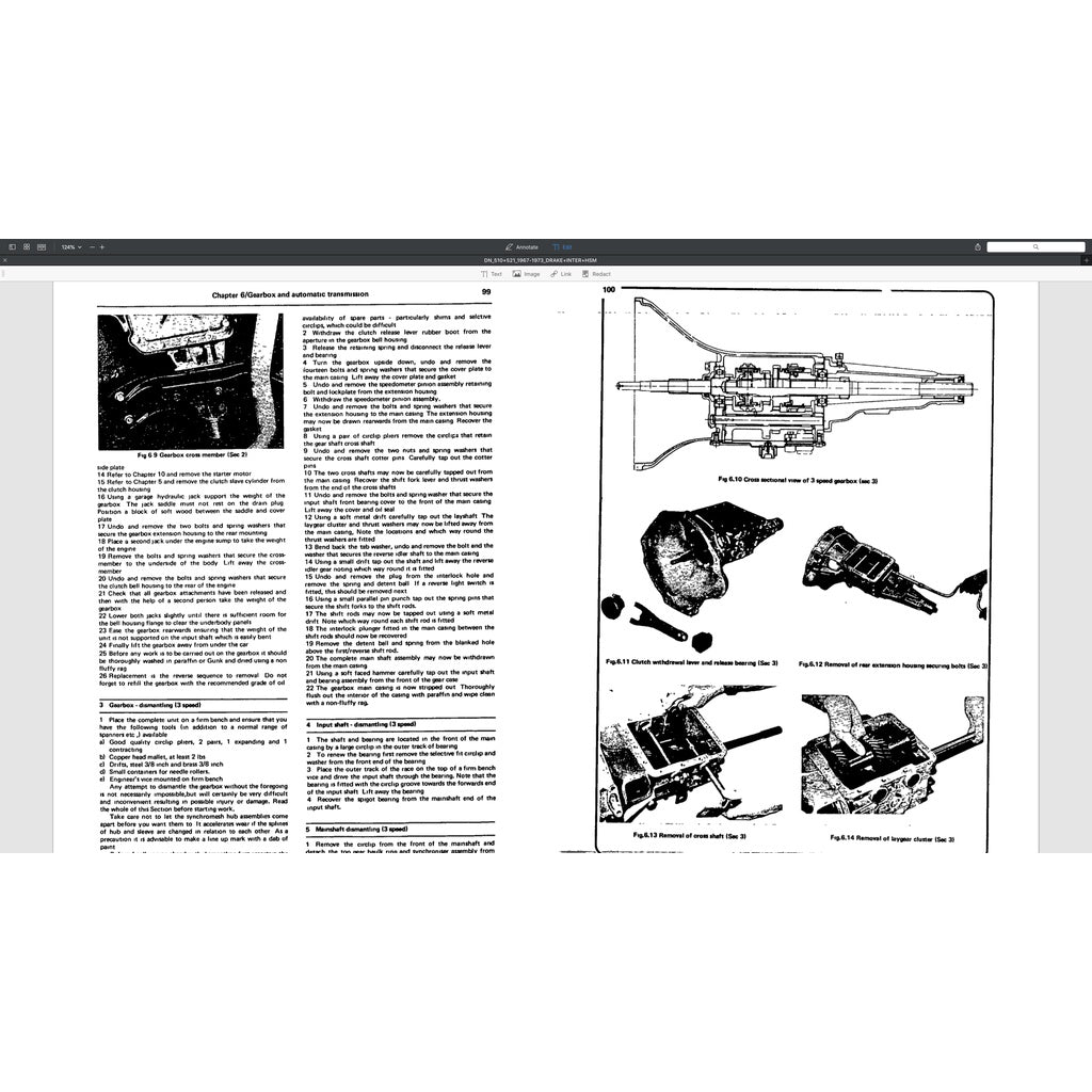 DATSUN BLUEBIRD/PICKUP 510/521 1967-1973 Full Manual Set – Repair & Maintenance Manual