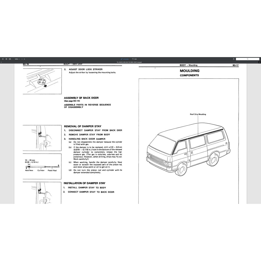TOYOTA HIACE H50/60/70 1982-2007 Full Manual Set – Repair & Maintenance Manual