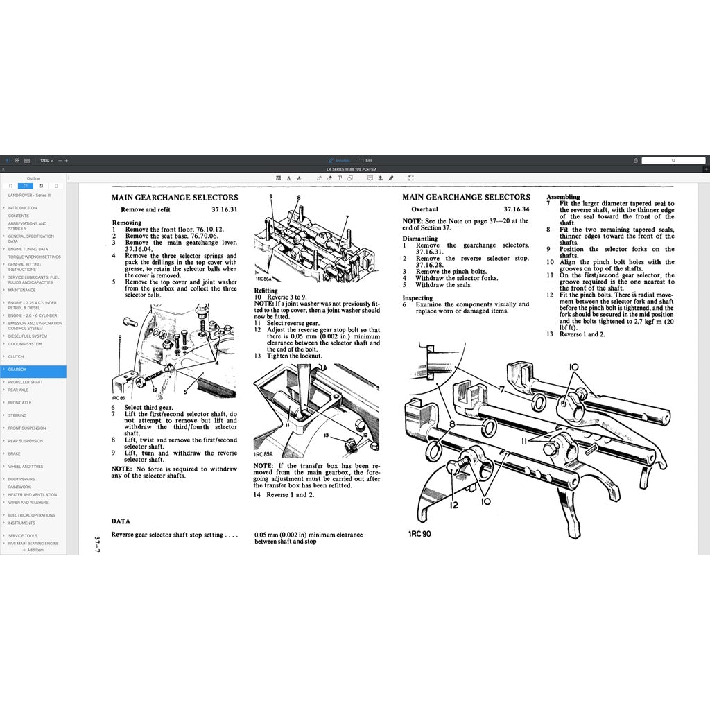 LAND ROVER SERIES III 88/109 1971-1985 Full Manual Set – Repair & Maintenance Manual and Spare Parts Catalog