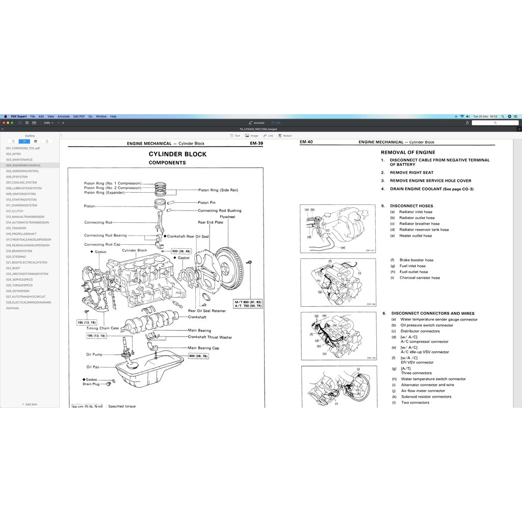 TOYOTA TOWNACE R20/30 1982-1991 Full Manual Set – Repair & Maintenance Manual
