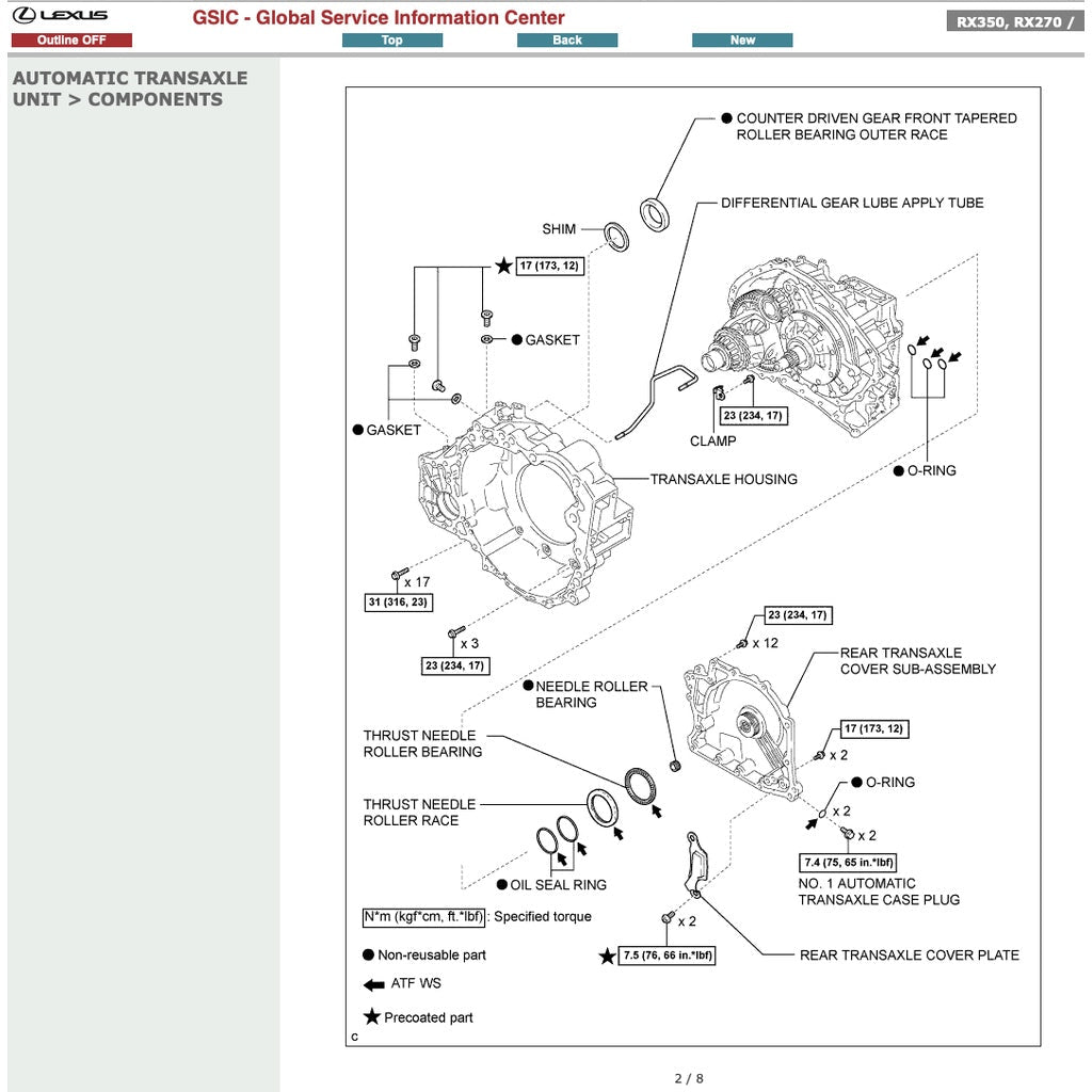 LEXUS RX270 AGL10 2010-2015 Full Manual Set – Repair & Maintenance Manual