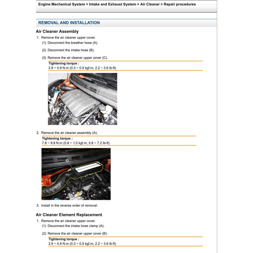 HYUNDAI i10 IA 2013-2022 Full Manual Set – Repair & Maintenance Manual