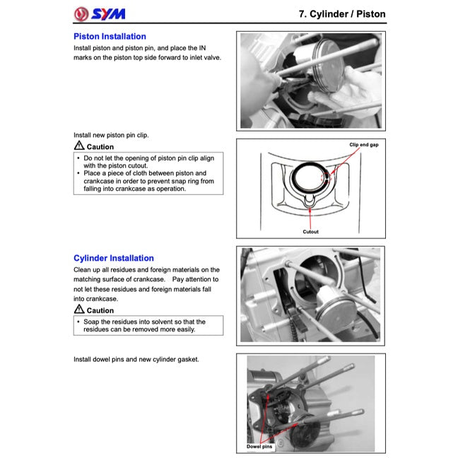 SYM SCOOTER 2010-2022 Full Manual Set – Repair & Maintenance Manual and Spare Parts Catalog and User Handbook